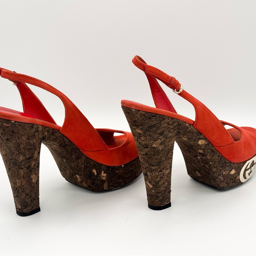Gucci Orange and Brown Platform Sandals - Picture 7 of 10